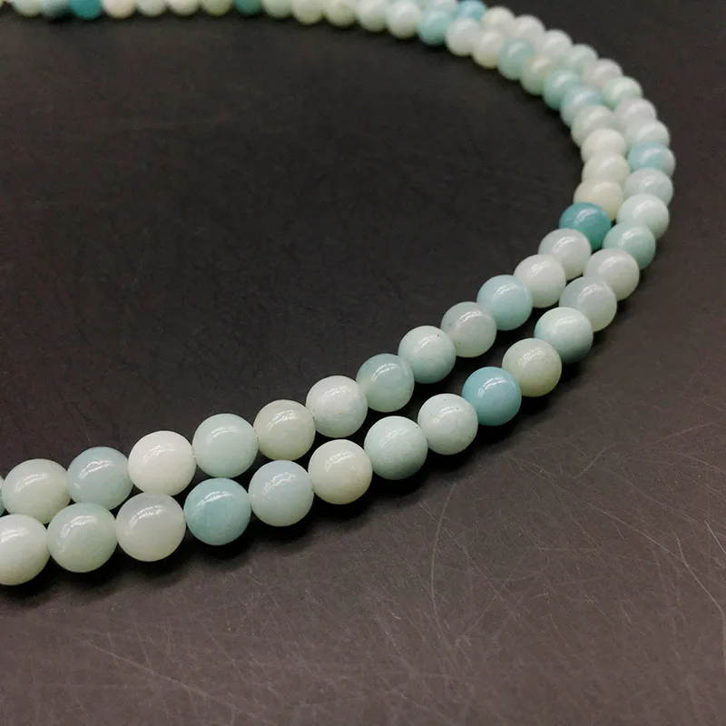 AAA natural gem beads aquamarina round stone for jewelry making 6mm 8mm pick size For Jewelry Making DIY Material | Украшения и