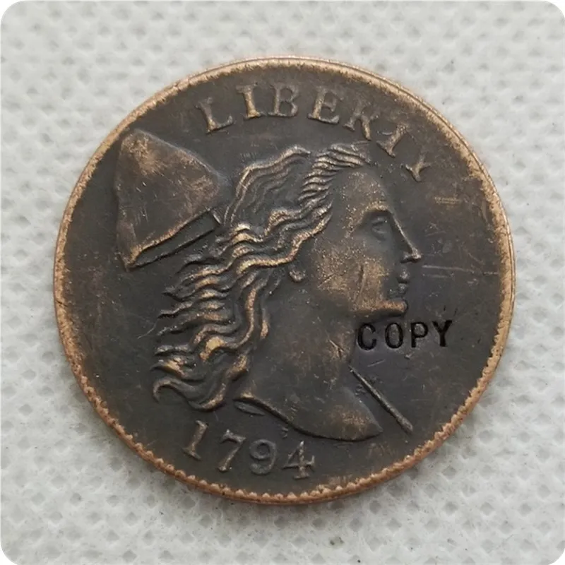 1794 1793,1794, 1795,1796 фригийский колпак Большой цент копия монет памятные монеты-копии монет медаль коллекционные монеты - Цвет: 1794