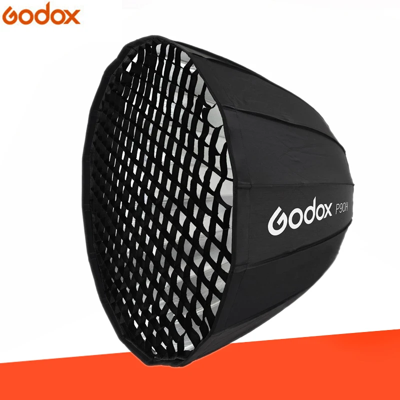 Godox P90H 90 см Глубокий параболический Bowens Mount портативный софтбокс + P90 решетка для