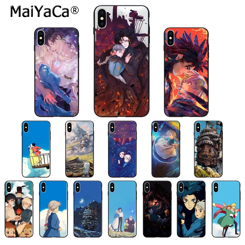 Силиконовый чехол MaiYaCa Howls Moving Castle из ТПУ для Apple iPhone 8 7 6 6S Plus X XS MAX 5 5S SE