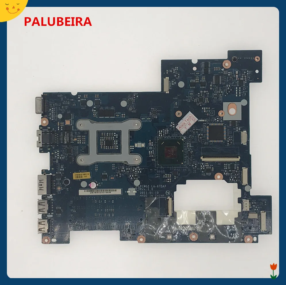 Материнская плата для ноутбука Lenovo G570 (без HDMI-порта) логическая материнская LA-675AP