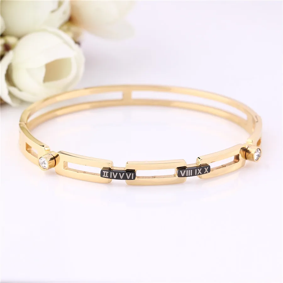 ZINDOV Women Bracelets Bangles Stainless Steel Rose Gold/Gold Colors Austria Crystal Wristband Famous Brand Female Jewelry Gifts | Украшения