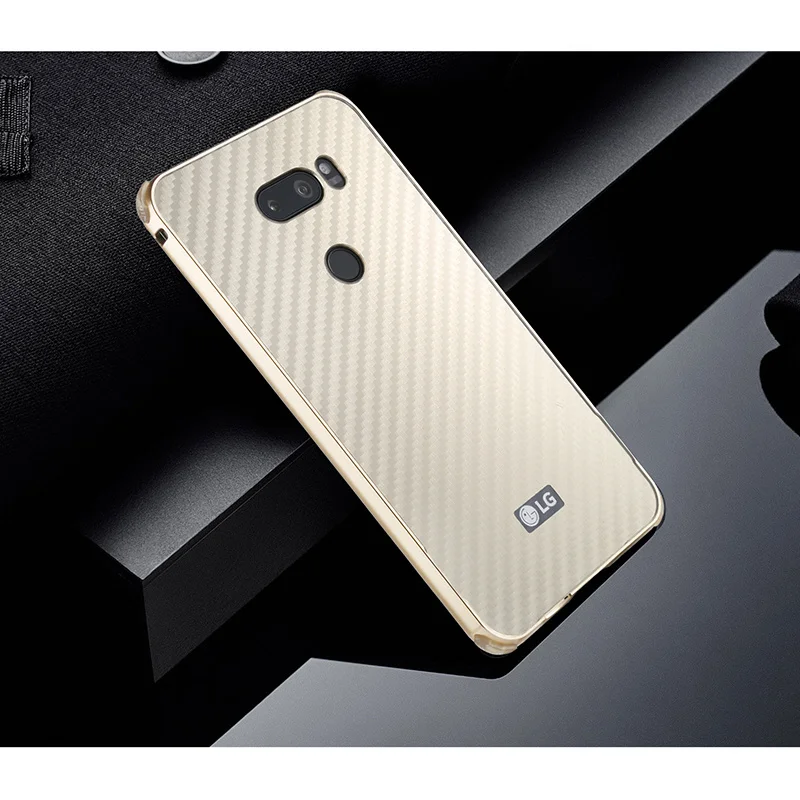 Для LG V30 чехол LG V 30 алюминиевая металлическая рамка+ Жесткий чехол-накладка из углеродного волокна для LG V30 противоударный чехол для телефона