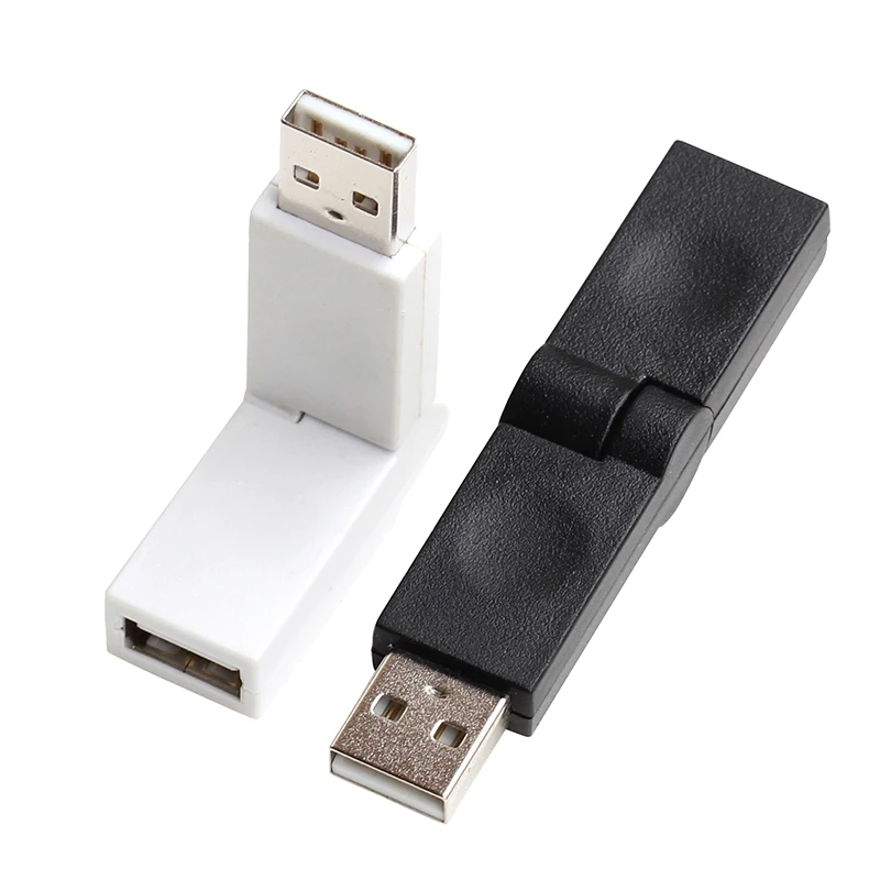 Фиксированный изгиб от 45 до 180 градусов USB 2,0 A штекер к гнезду угловой адаптер