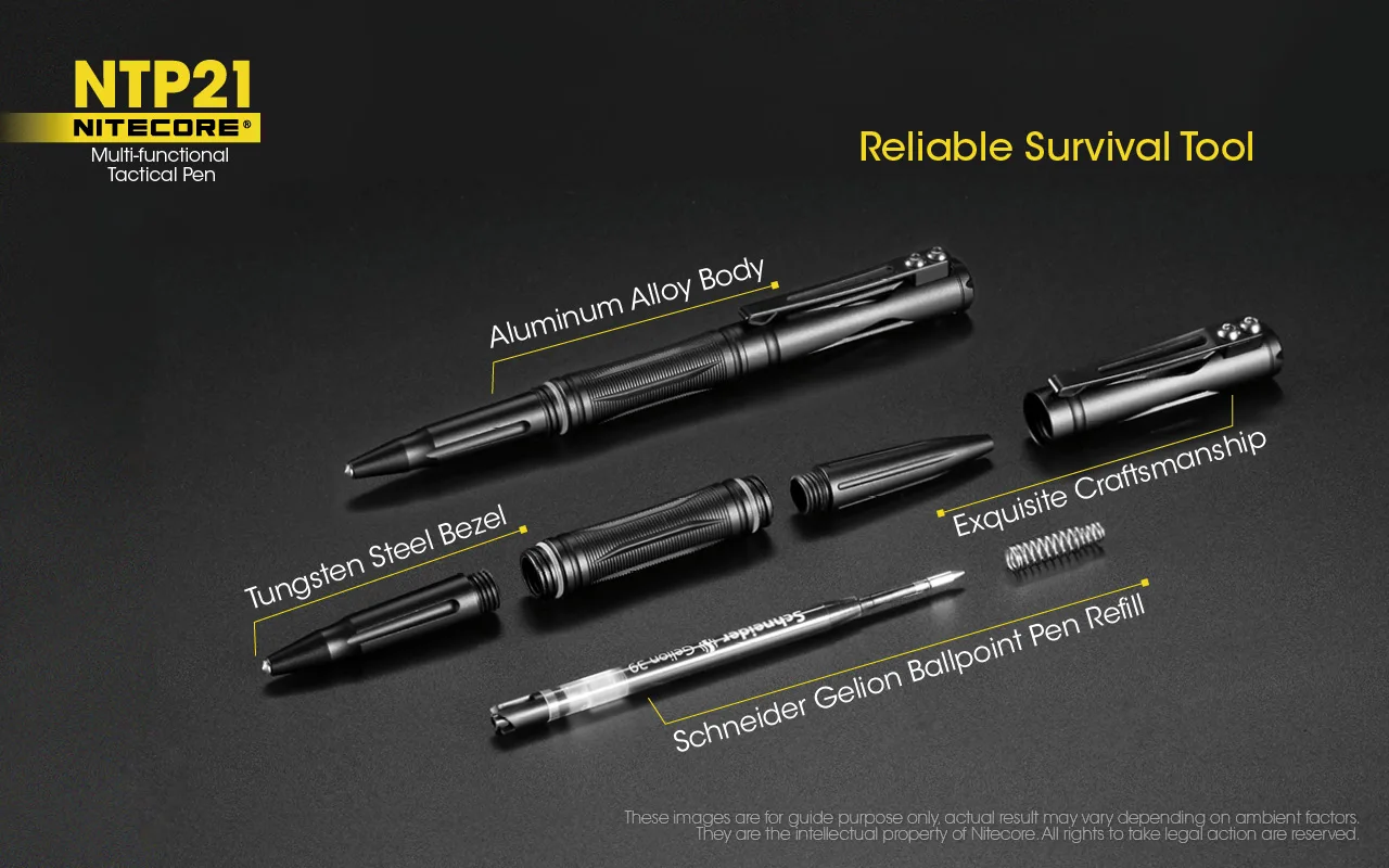 NITECORE NTP21 тактическая ручка многофункциональная Защитная ручка корпус из алюминиевого сплава с вольфрамовой головкой для стеклянного выключателя самозащиты