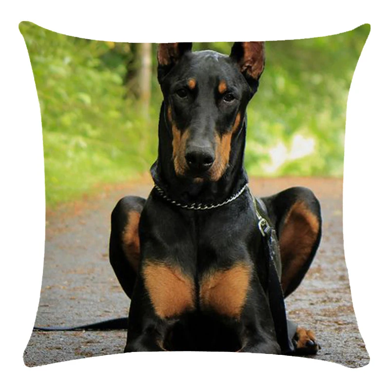 Черный красивый Комплект подушек Durbin с рисунком собаки мягкое и удобное