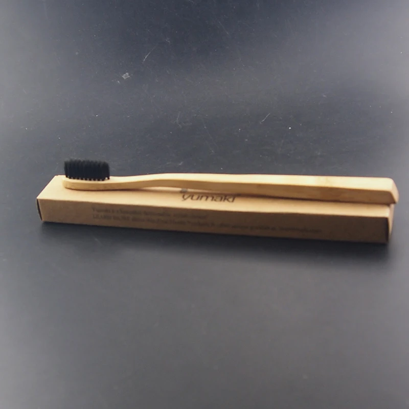 Сверхтонкая деревянная зубная щетка смешанных цветов Бамбуковая Новинка с