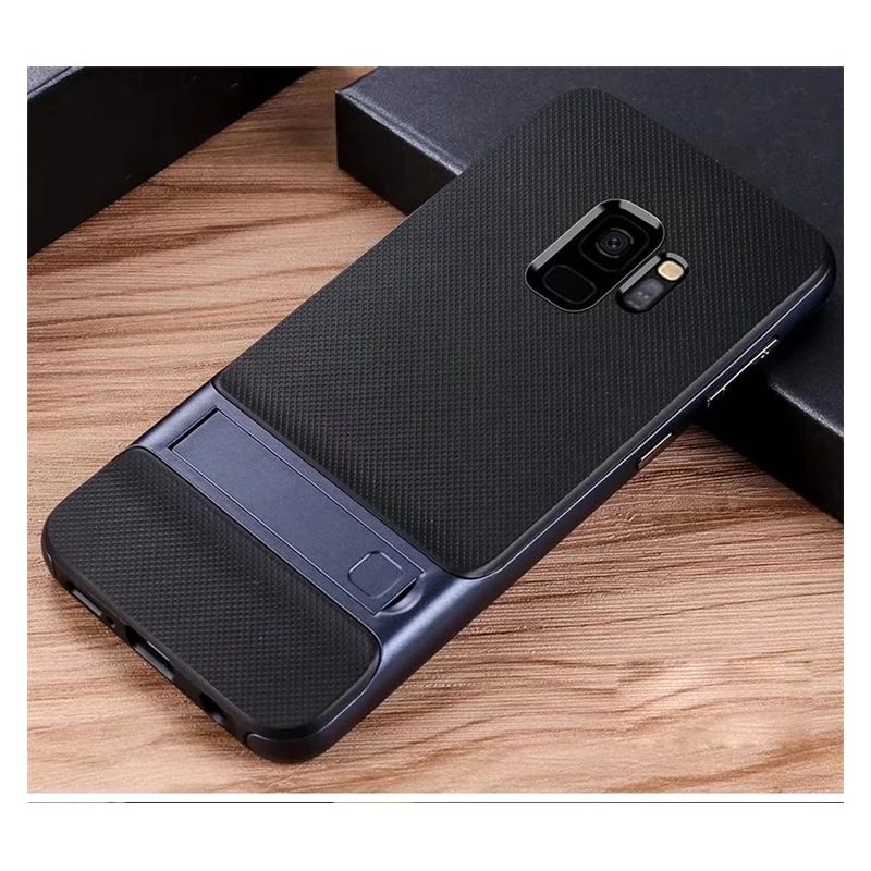 2 шт. Kickstand чехол для samsung Galaxy S9 Plus Ultra Slim случаи PC Жесткий покрытие телефон задняя