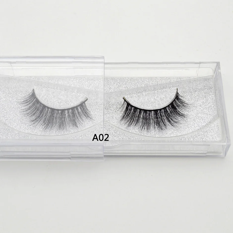 Lash норковые ресницы 3D норковые накладные стойкие ресницы натуральные легкие норковые ресницы 1 пара блестящая упаковка Новинка - Длина: A02