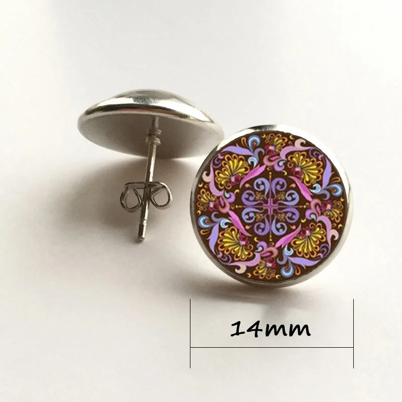 Красочные серьги цветок лотоса ювелирные изделия для женщин буддистская Йога