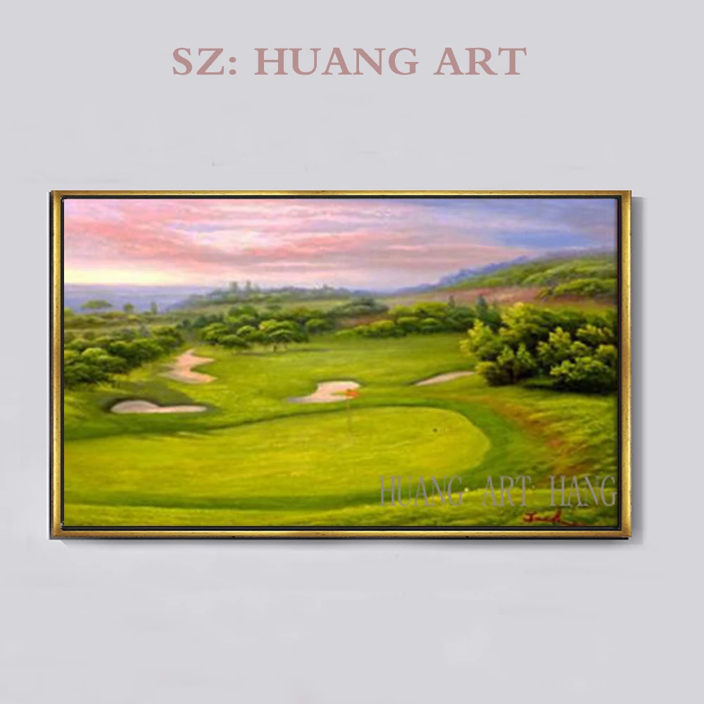 Картина маслом на холсте для игры в гольф ручной рисунок | Дом и сад