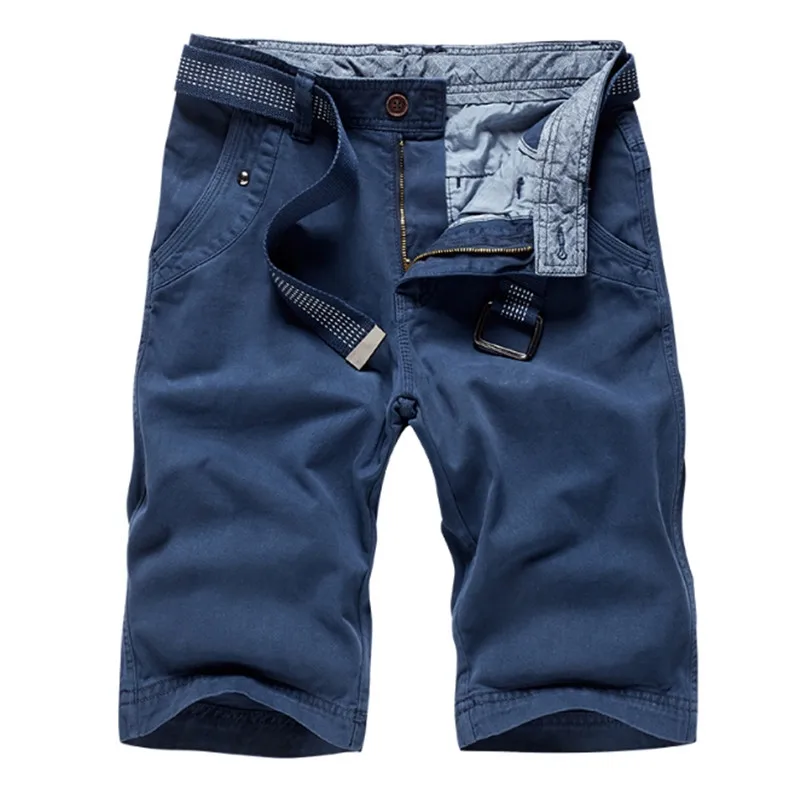 

Шорты-карго мужские камуфляжные, Модные свободные штаны в стиле милитари, стильные однотонные короткие брюки, лето