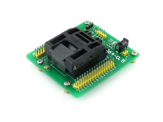 STM8 QFP64 программирующий адаптер IC тестовый разъем для LQFP64 посылка 0 5 мм шаг с