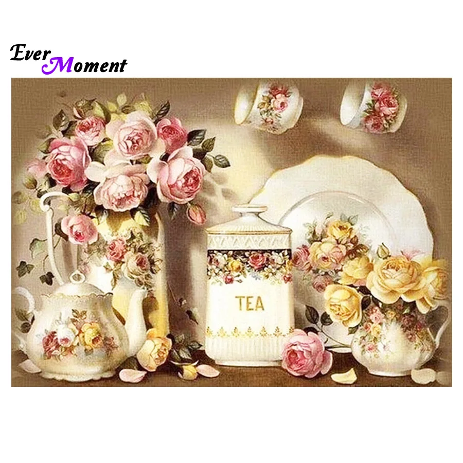 

Kitchen Flower Diamond Embroidery 3d Diamond Painting Kits for Square Round Full Rhinestone Embroidered Mosaic Needlework ASF318