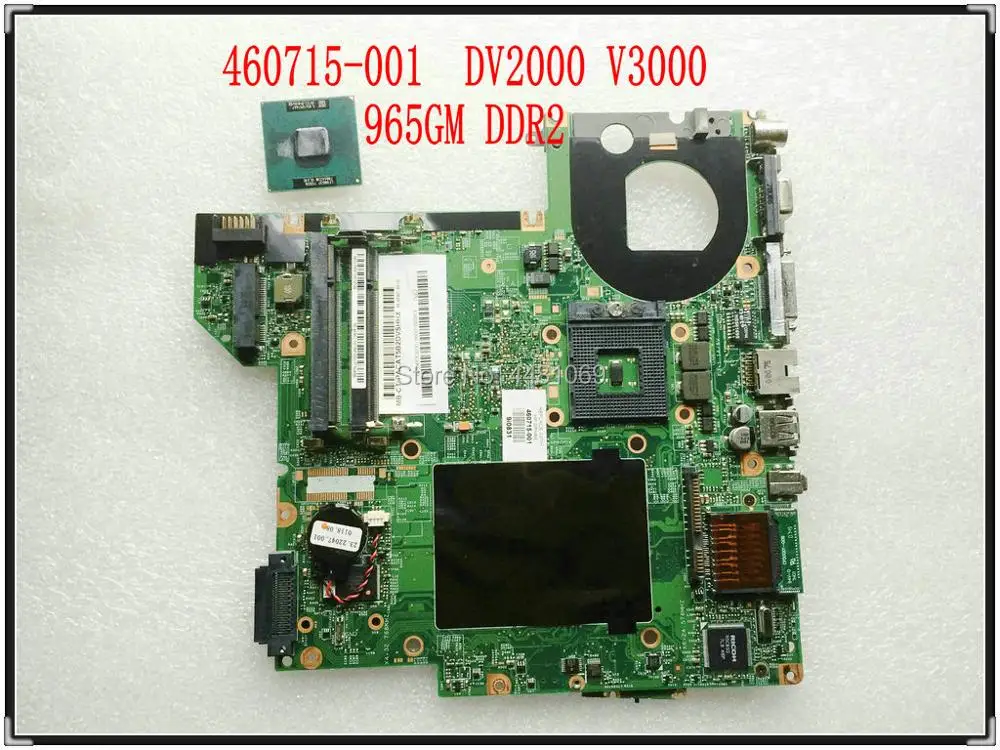 Материнская плата 460715 001 для ноутбука hp pavilion DV2000 DV2500 DV2700 COMPAQ V3000 448598 965GM DDR2 100%