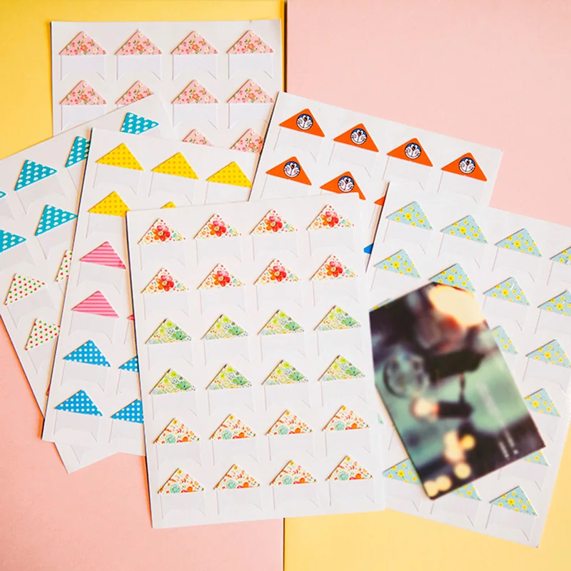 1 страница (24 шт.) Фотоальбом скрапбукинга мелкий цветок Угловые протекторы DIY