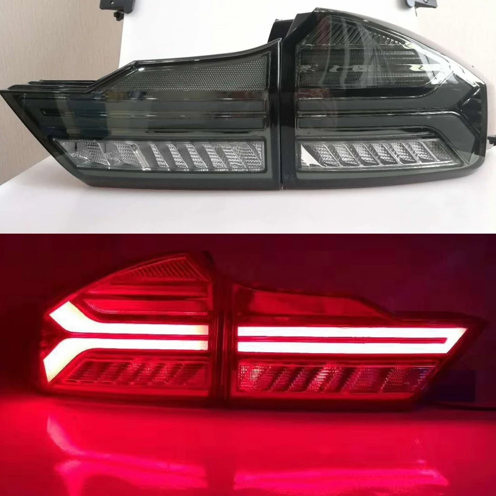 Стайлинга автомобилей задние фонари для Honda City светодиодные задние фонари противотуманная лампа задняя лампа DRL+ тормоз+ Парк+ сигнальных огней