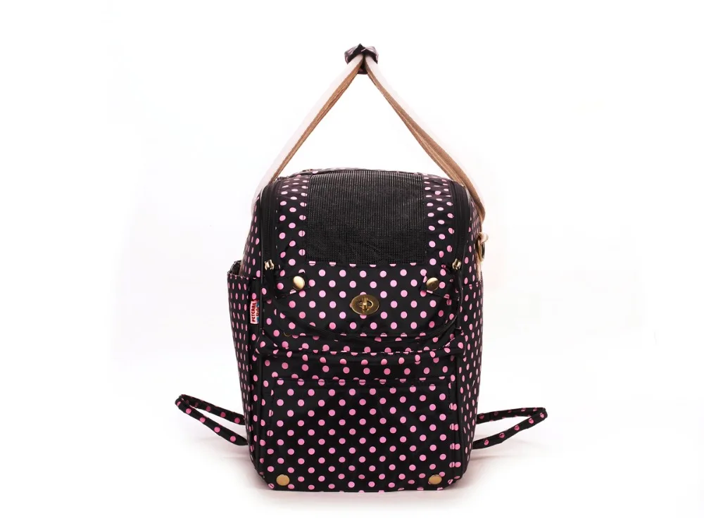 Dot Purple Coarse Grain Double Bonded Polyester Canvas Pet Dogs Carrier Bag Fashion Small Puppy | Дом и сад