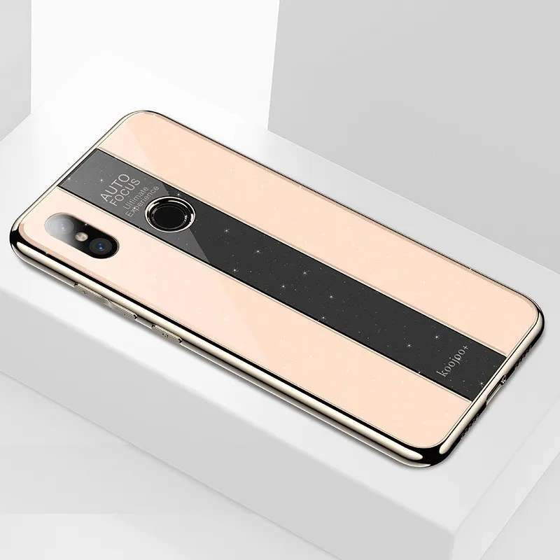 Gold Чехол для Xiao mi Red mi Note 5, 6, 7 Pro, стеклянный чехол, ударопрочный, с мягкой рамкой, задняя крышка для Xiaomi mi, 8, 9, 6x, Se, Lite, чехол для телефона - Цвет: Gold