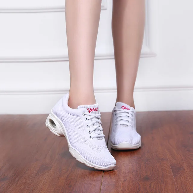 Кроссовки с подушкой безопасности квадратная танцевальная обувь спортивная для