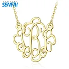 Senfai индивидуальное ожерелье с подвеской инициалом индивидуальная буква с названием аббревиатуры модные ювелирные изделия для женщин подарок на день рождения