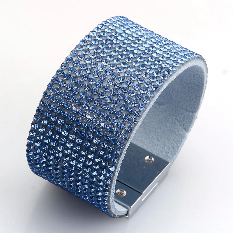 Новейший стиль широкий браслет с кристаллами и магнитной застежкой B1488|magnetic clasp
