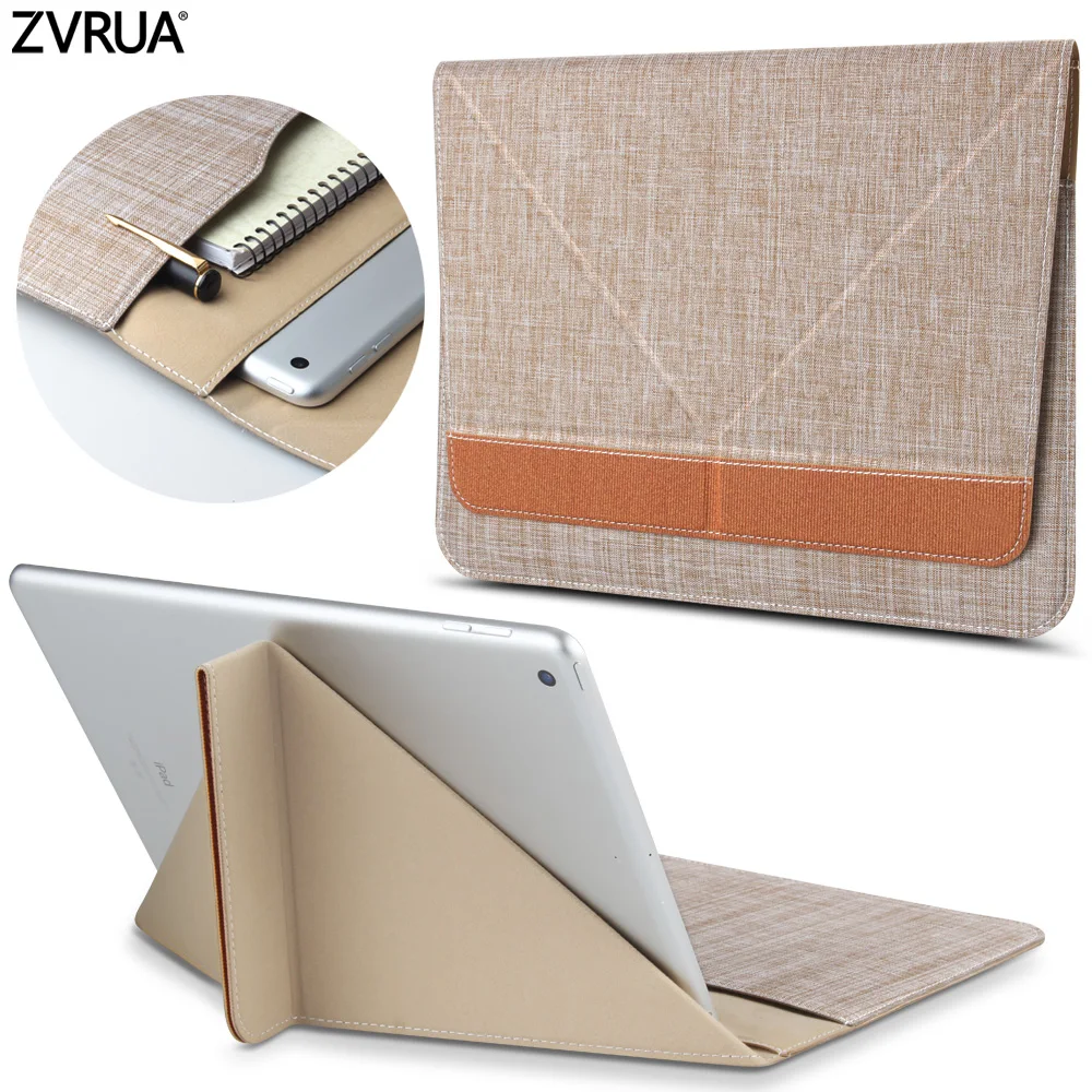 Высококачественная Новинка чехол для планшета 2017 2018 ZVRUA с подставками iPad Air 1 / 2 Pro 9