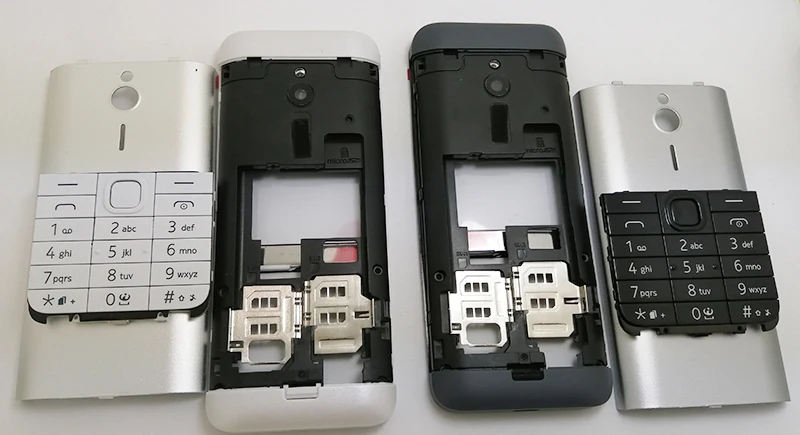 Новый Белый Черный чехол с полным корпусом и клавиатурой для Nokia 230 230ds RM 1172