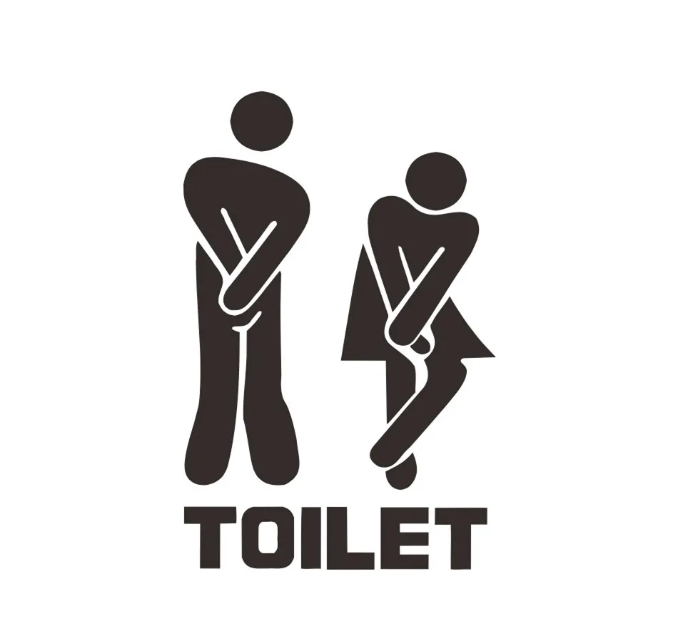 Toilet Seat Entrance Sign Wall Sticker Vinyl Art Removable Bathroom Decals Decor | Дом и сад