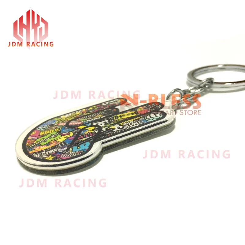 Популярный отличный подарок для JDM гоночных фанатов, водителей, Wakaba Mark, автомобильный брелок, автозапчасти, модель, брелок для ключей, брелок для ключей, автомобильный брелок для мужчин