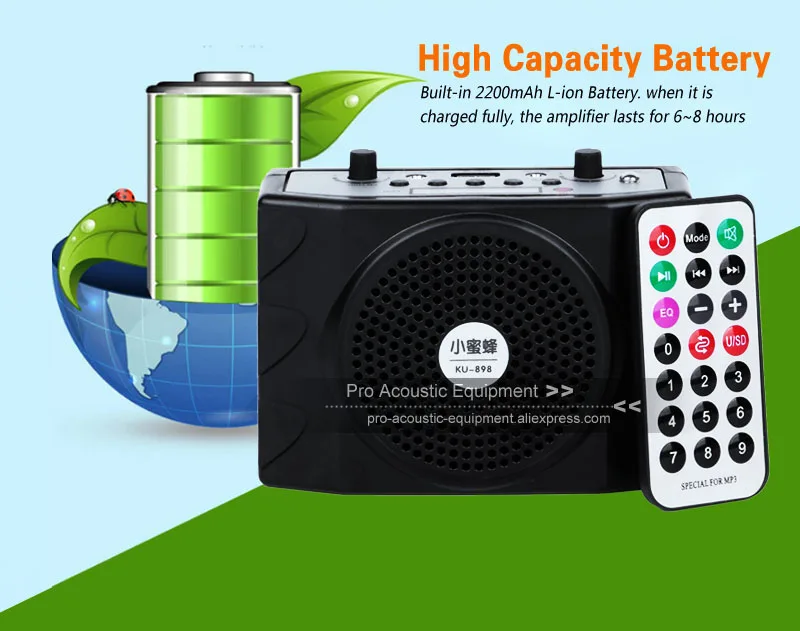 Портативный профессиональный усилитель голоса для учителей Мегафон колонки