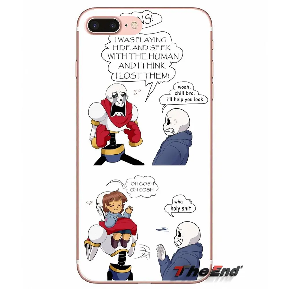 Мягкий чехол для iPhone X 4 4S 5 5S 5C SE 6 6S 7 8 Plus Samsung Galaxy J1 J3 J5 J7 A3 A5 2016 2017 Game Undertale puns pictures|case