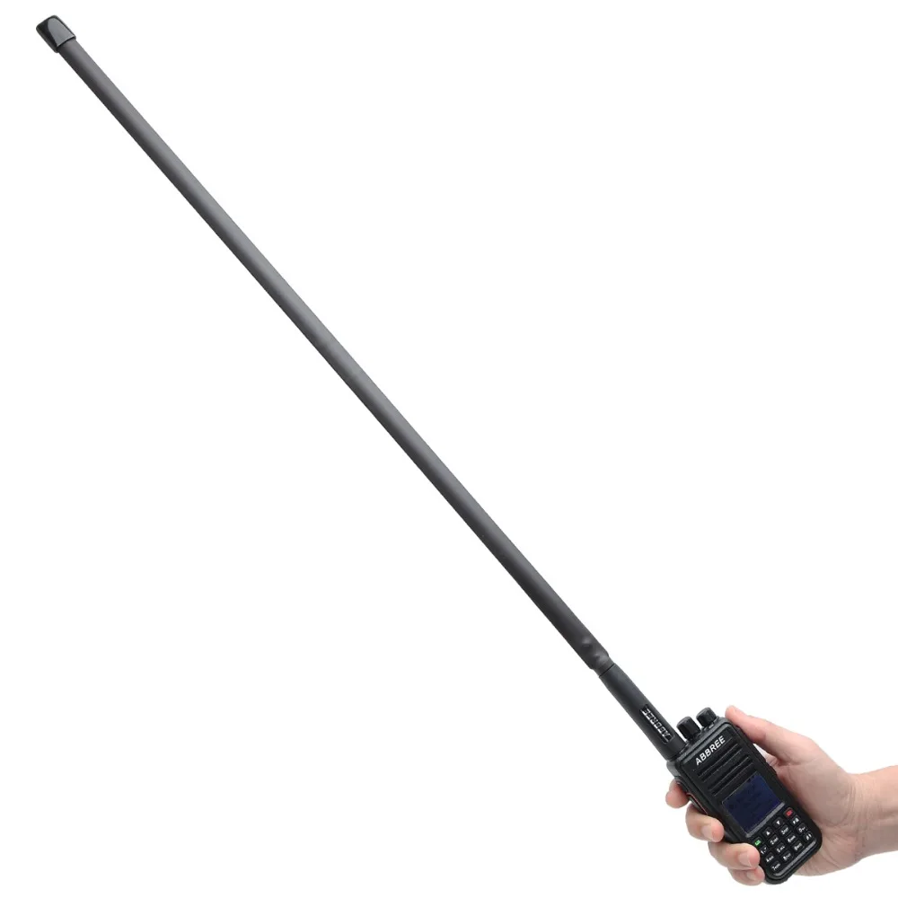 ABBREE SMA-Male VHF UHF Двухдиапазонная 144/430Mhz Складная тактическая антенна для Yaesu TYT MD-380 Wouxun KG-UV8D 9D Plus рация