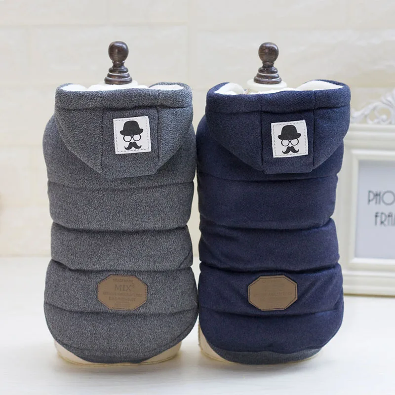 Толстовка с капюшоном для домашних животных Милая зимняя теплая флисовая куртка