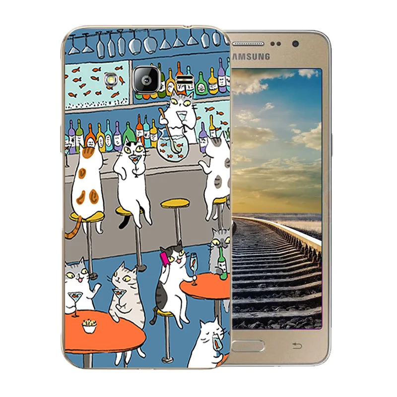 Для Samsung Galaxy J2 Prime Чехлы Силиконовые мягкие кошки семья шаблон обложка для SM-G532F G532