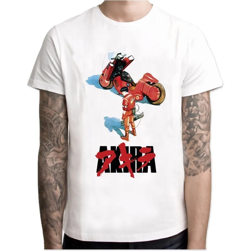 Футболка Akira Shotaro Kaneda Neo Tokyo streewear Мужская футболка с японским аниме принтом летняя