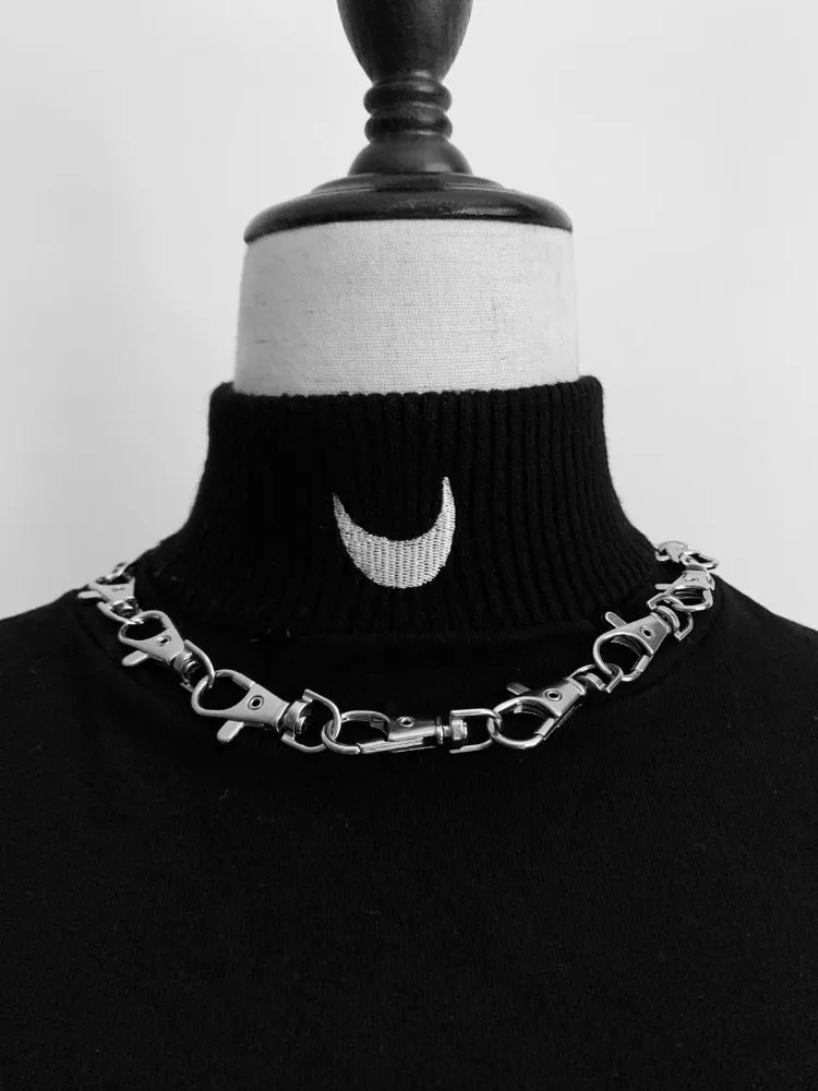 Новая мода Diy Ключ Пряжка Чокеры ожерелье s Harajuku панк женское ожерелье уличная одежда