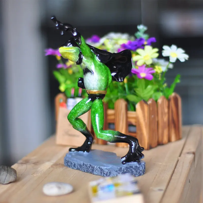 Бэтмен модель рукоделие смола лягушка статуэтки декоративные творческий дети