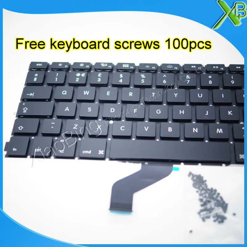 Совершенно новая английская клавиатура + 100 шт. винтов для клавиатуры MacBook Pro Retina 13