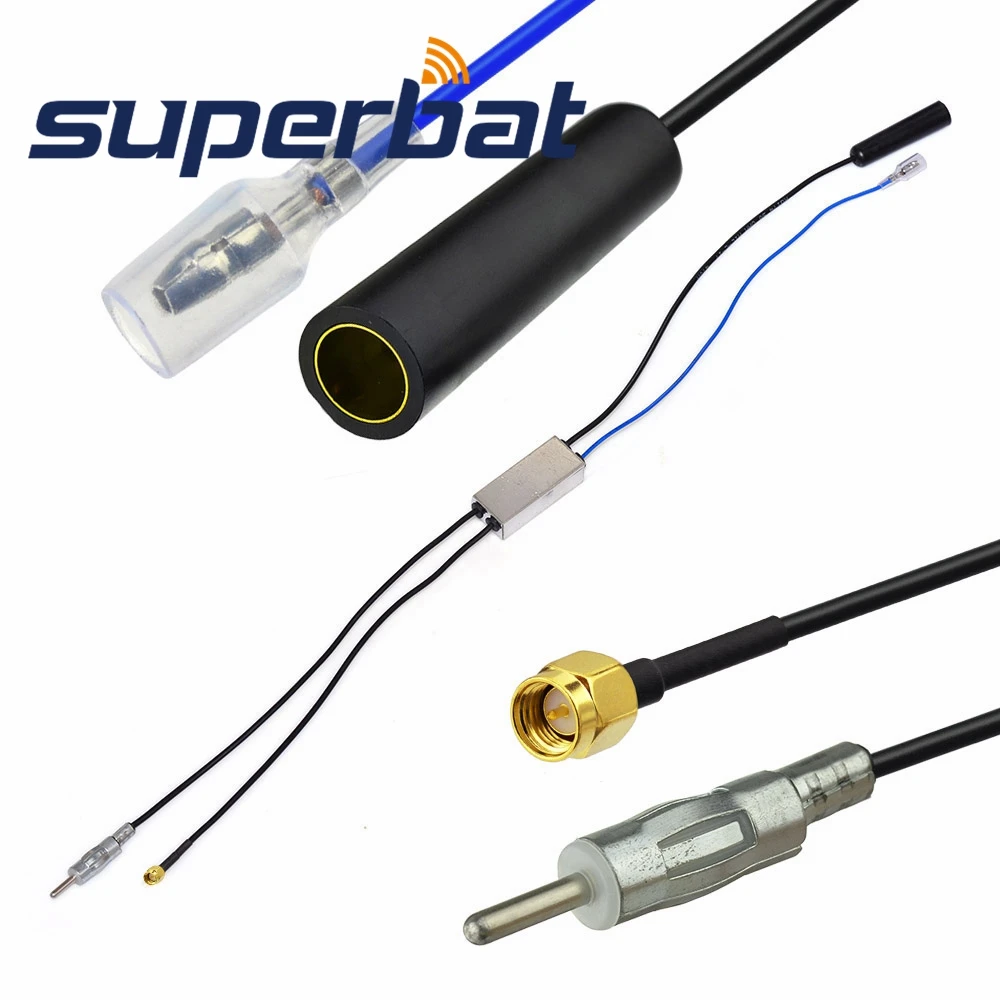 Superbat FM/AM в FM/AM/DAB автомобильный радиоприемник воздушный преобразователь/сплиттер SMA штекер разъем для Кларион DAB 302E