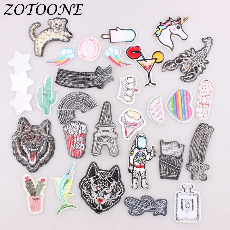 ZOTOONE блестящие нашивки астронавт вышитые приклеивающиеся утюгом для одежды