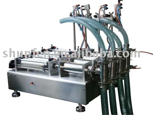 Безоплатная доставка. Полуавтоматическая машина для наполнения медом с четырьмя головками (Жидкостной наливной аппарат с четырьмя головками для жидкостей, аппарат для налива масла).