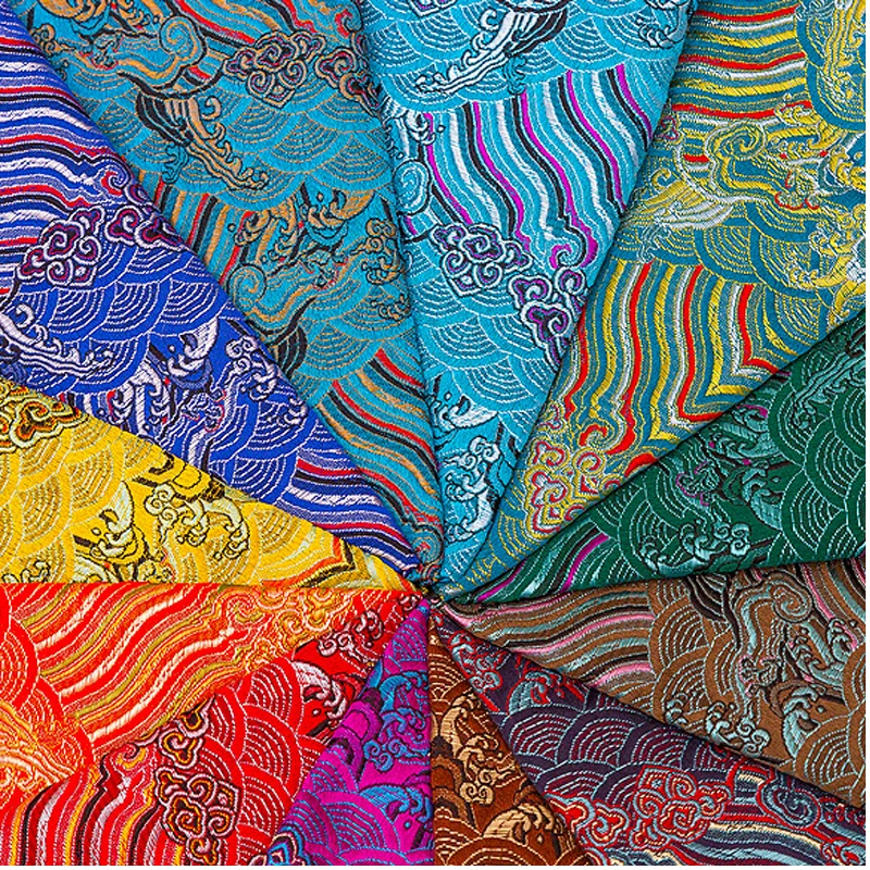 

Шелковая ткань с вышивкой, ручной работы, ткань в китайском стиле для одежды, платья или мебели, Ширина покрытия 0,75 м * длина 1 м A34