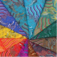 man made silk embroidered fabric cloth chinese style for clothes dress or furniture covering width 0 75mlength 1m a34