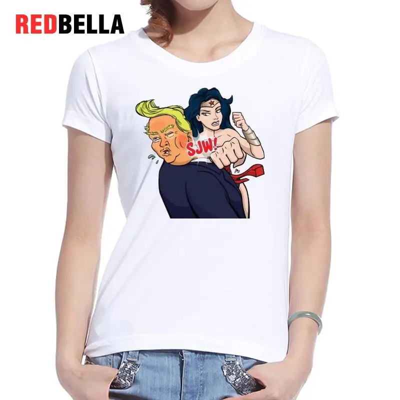 REDBELLA Ulzzang Tumblr женская футболка Забавный мультфильм рисунок Печатный Дональд