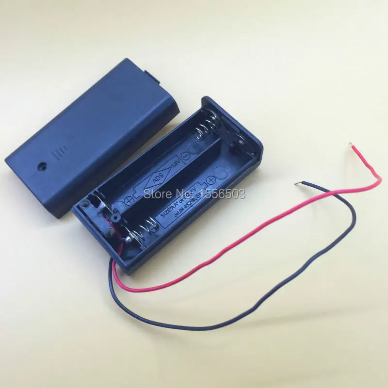50 шт. оптовая продажа батарейный блок для 2 держатель батареи AA 2X1.5V 3В колпачок