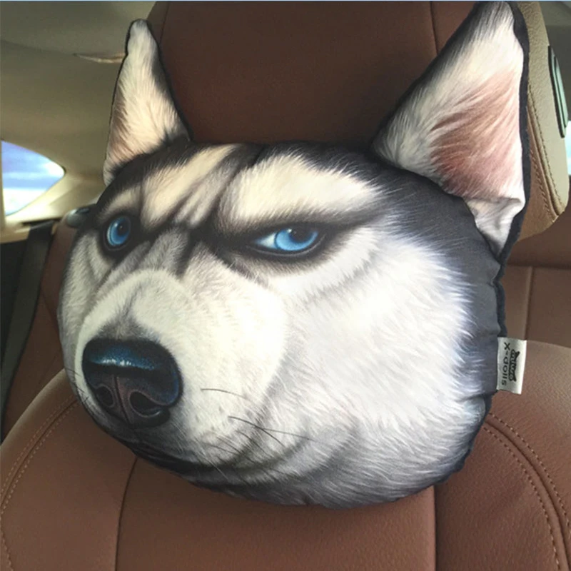 3D Автомобильная подушка для головы и шеи мультяшный Автомобильный подголовник