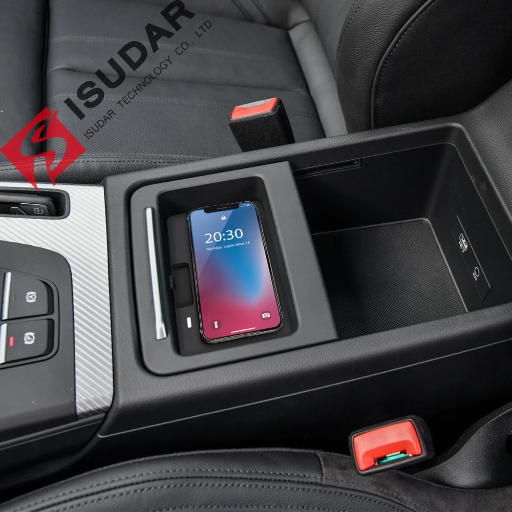 ISUDAR 10 Вт Qi автомобильное беспроводное зарядное устройство Автоматическая