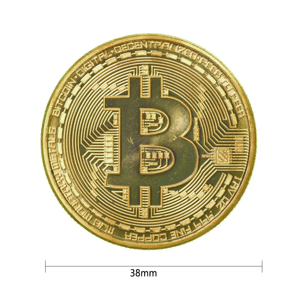 Позолоченные Bitcoin монет коллекционные Casascius Бит монета БТД монет Книги по искусству коллекция физическое золото Юбилейные монеты подарки