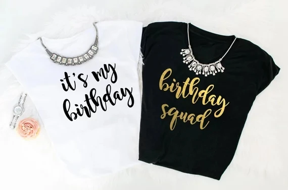Рубашки с блестками на заказ рубашки надписью it is my Birthday|Украшения своими руками